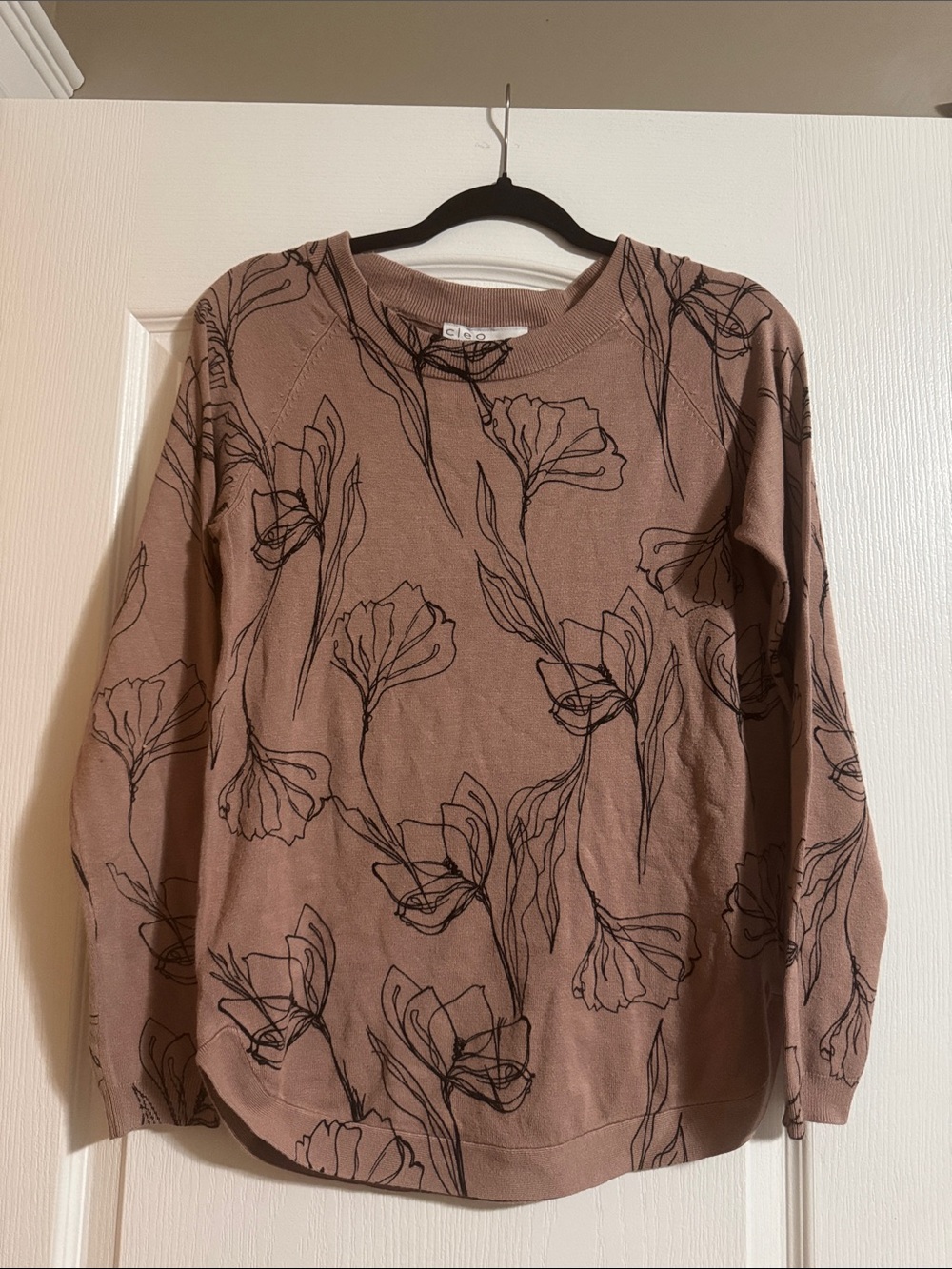 cleo Floral-Print Crewneck Sweater